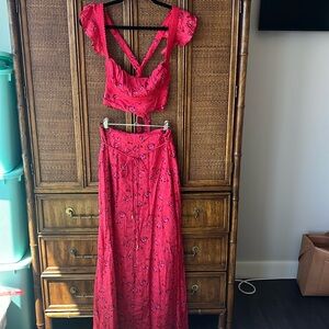 Free people maxi skirt set